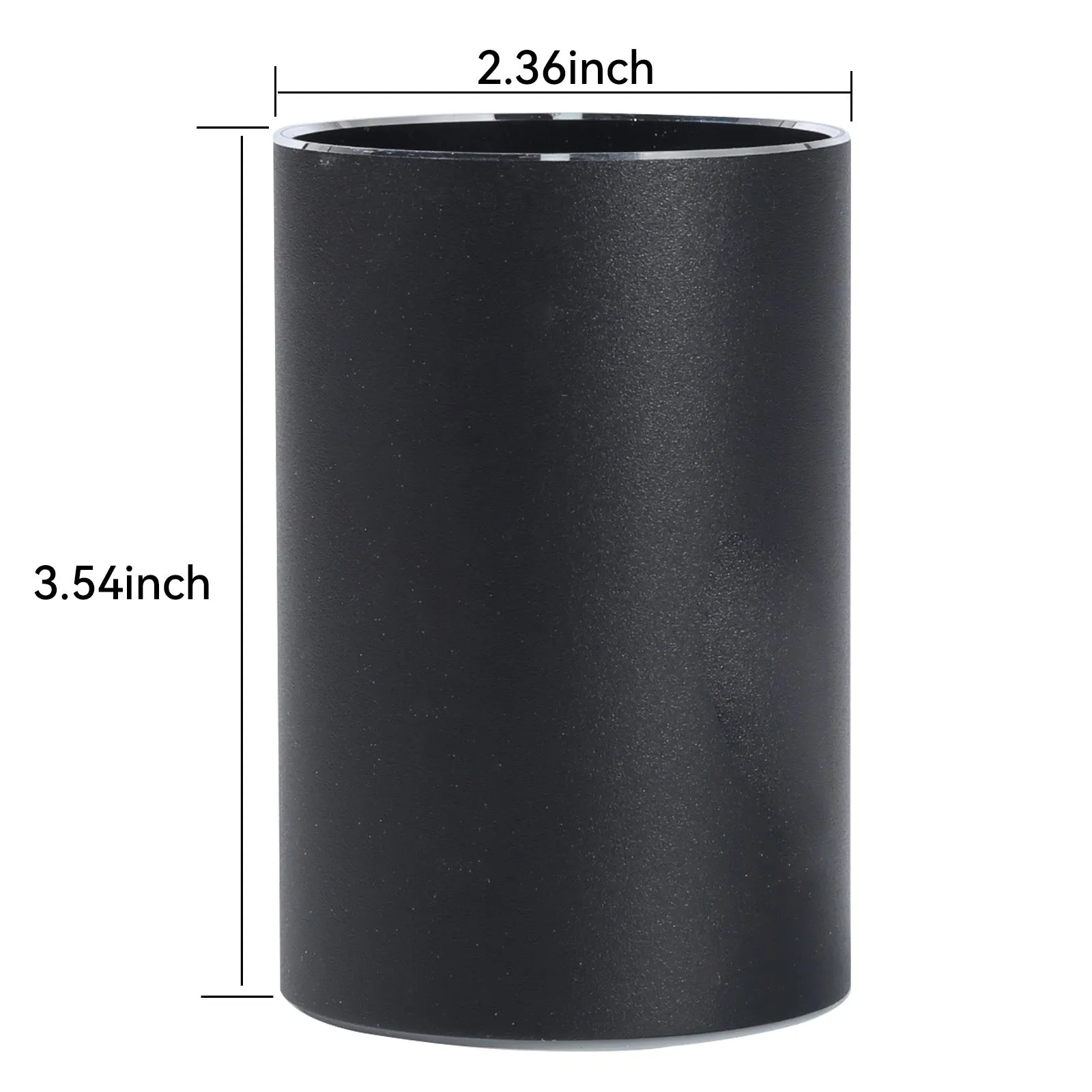 Aluminum Alloy Round Pen Holder Desktop Makeup Storage Organizer for Home Office School