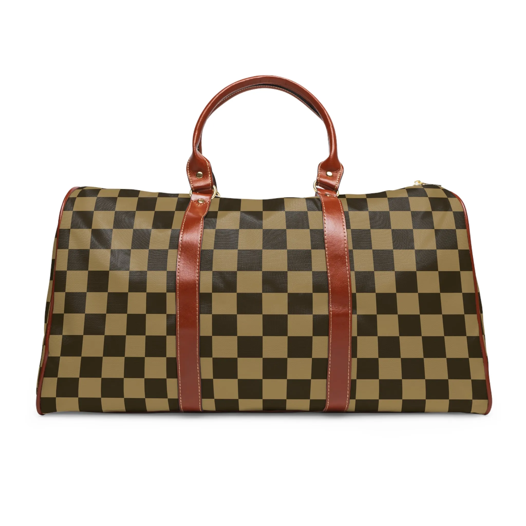 Faux Leather Duffle Bag, Waterproof Travel Bag, Weekend Bag for Men and Women, Gym Bag, Carry-On Luggage, Vegan Leather Duffel Bag