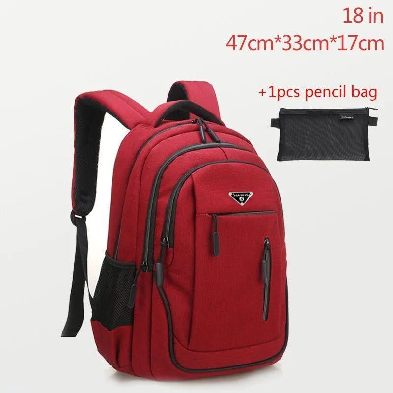 Large Capacity Cool Backpack Unisex Laptop Oxford Solid Big High School Bags UCBMOS11