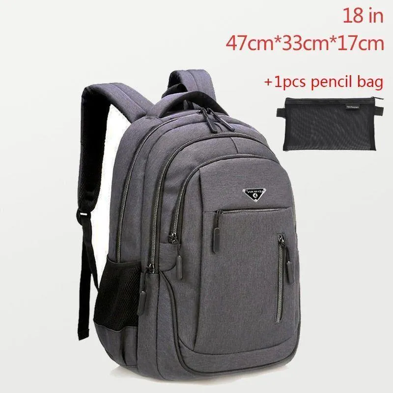 Large Capacity Cool Backpack Unisex Laptop Oxford Solid Big High School Bags UCBMOS11