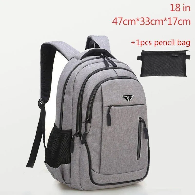 Large Capacity Cool Backpack Unisex Laptop Oxford Solid Big High School Bags UCBMOS11