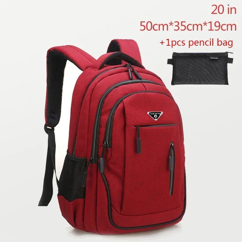 Large Capacity Cool Backpack Unisex Laptop Oxford Solid Big High School Bags UCBMOS11
