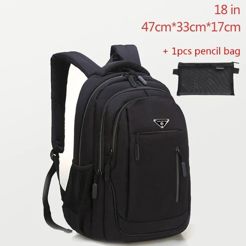 Large Capacity Cool Backpack Unisex Laptop Oxford Solid Big High School Bags UCBMOS11