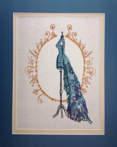 Vintage Peacock Dress Frame